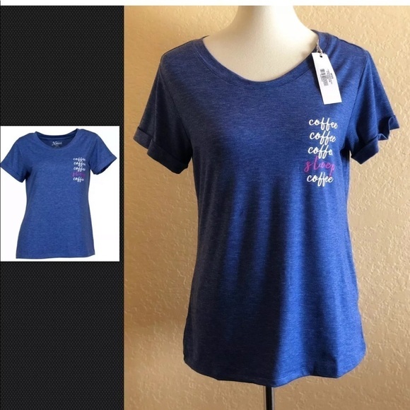 Natural Reflections Mazarene Blue Coffee Sleep Top - Picture 2 of 8